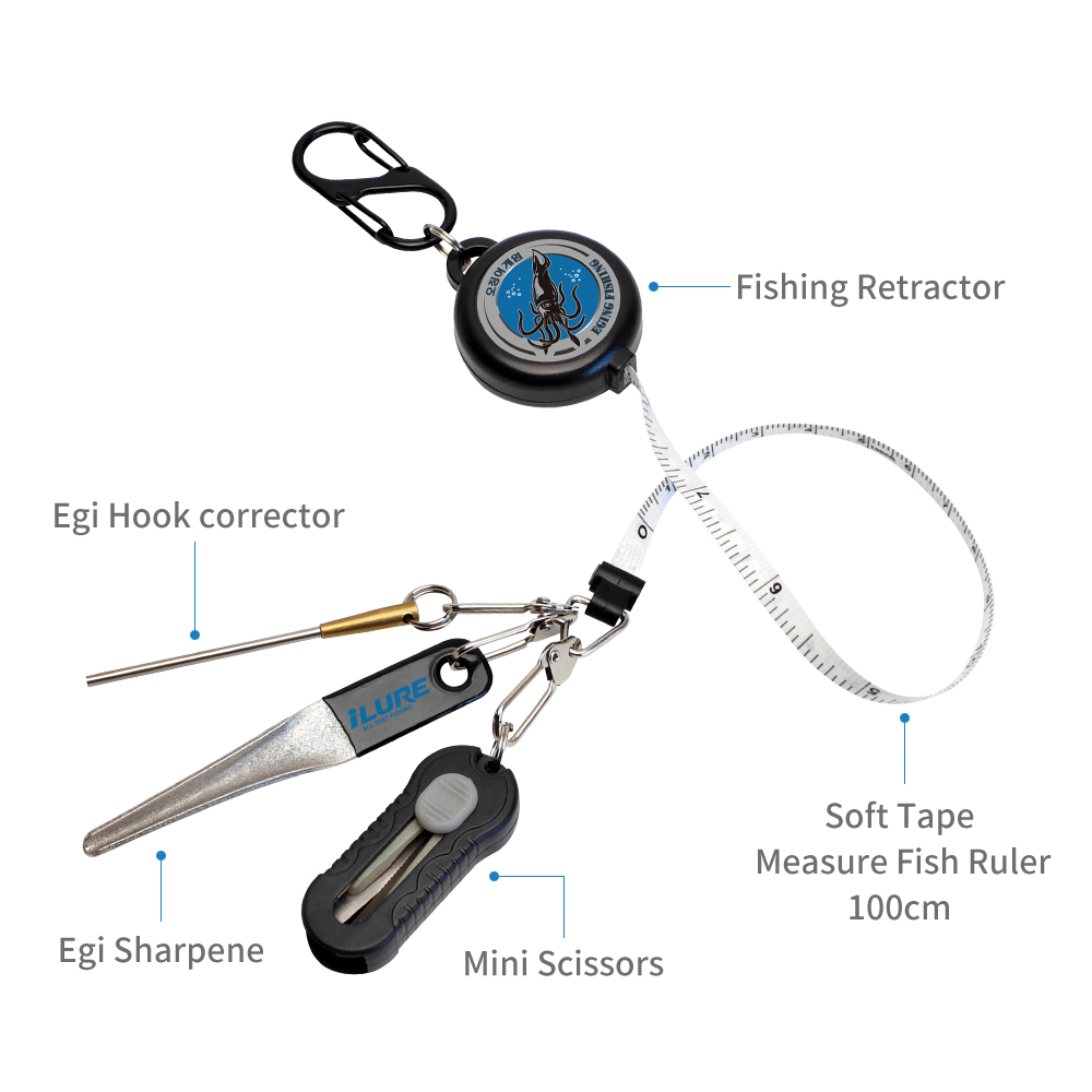 4in1 Eging Fishing Kit Retract - đánh giá và giá Fishing Line Cutter